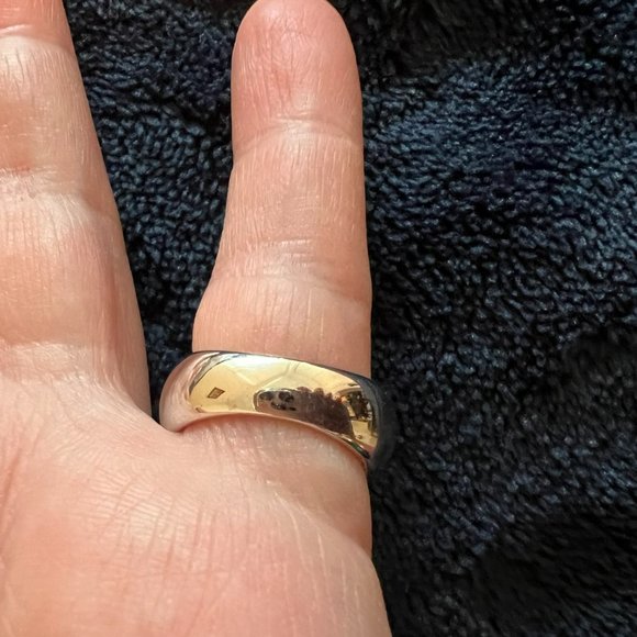 Sterling Silver - Enamel Flower Pattern Size 6 Ring & Matching Earrings - Picture 5 of 6